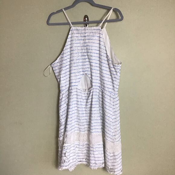 J By J.O.A Women’s White Halter floral lace overlay Dress Sz. XXL EUC - Picture 4 of 9